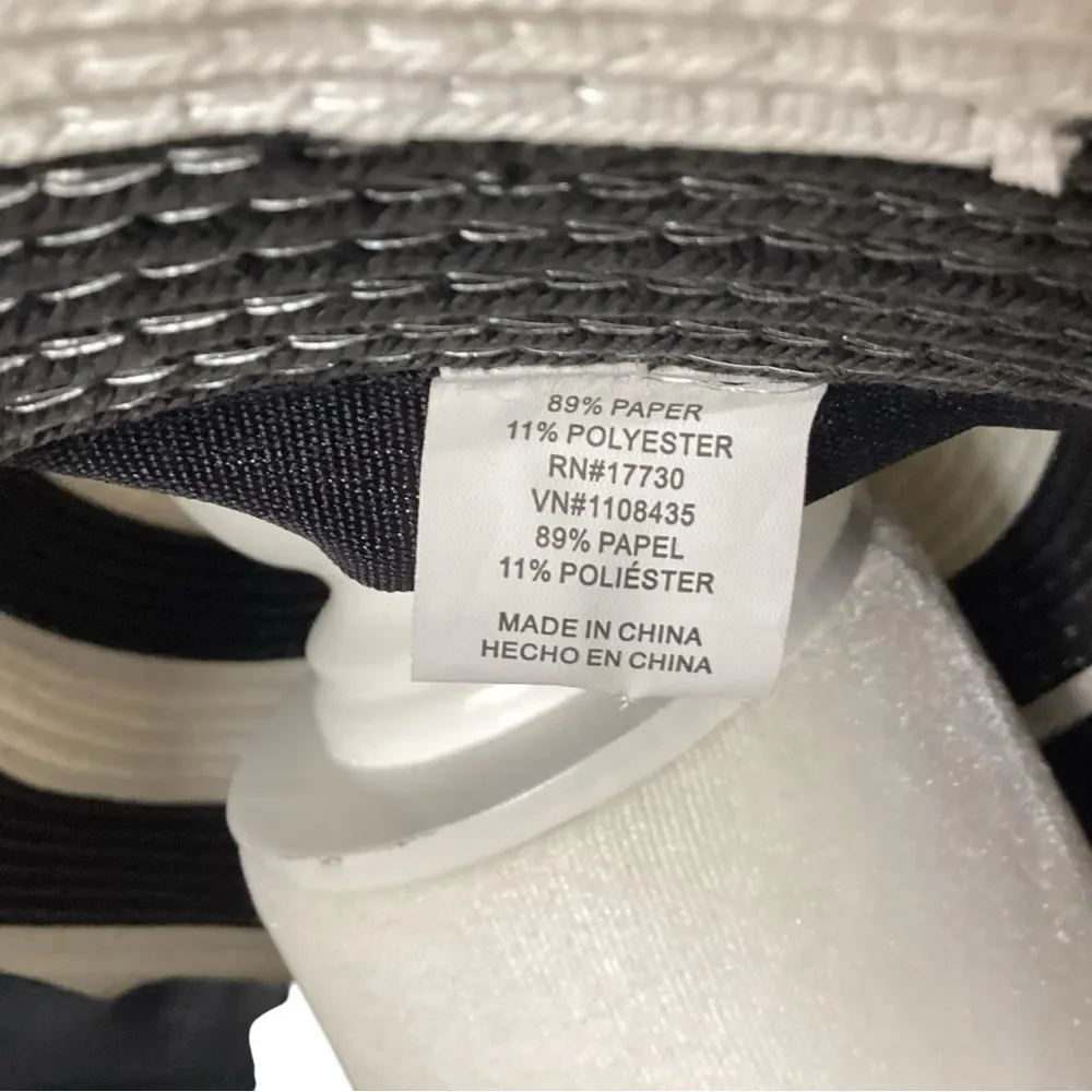 Black and White Striped Women's Sun Hat